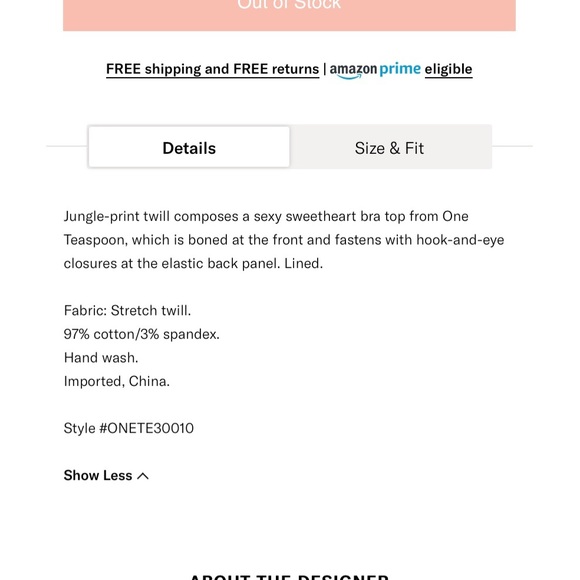 One teaspoon pretty boy biker bra top - Picture 5 of 7